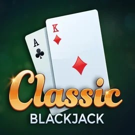 Classic Blackjack online game logo by Red Tiger Gaming on wildrobins.com.pl