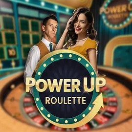 Official Live Casino logo: PowerUP Roulette by Pragmatic Play at Wild Robin Casino
